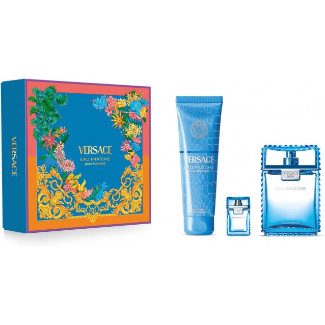 Versace Eau Fraiche EDT, set cadou pentru bărbați 