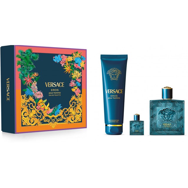 Versace Eros EDT, set cadou pentru bărbați 